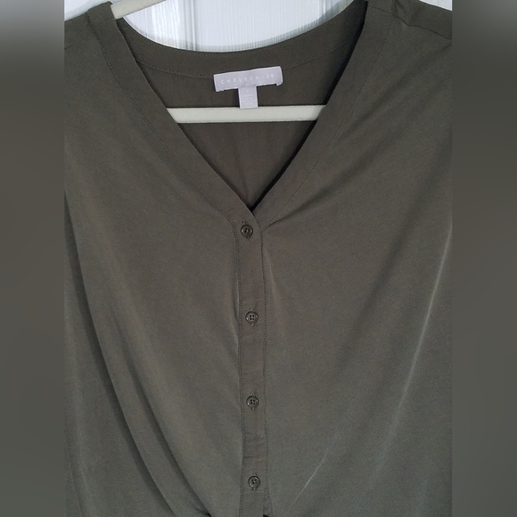 Chelse 28 Ssleeveless Top Modal Blend Olive Green Size Small - Picture 3 of 10